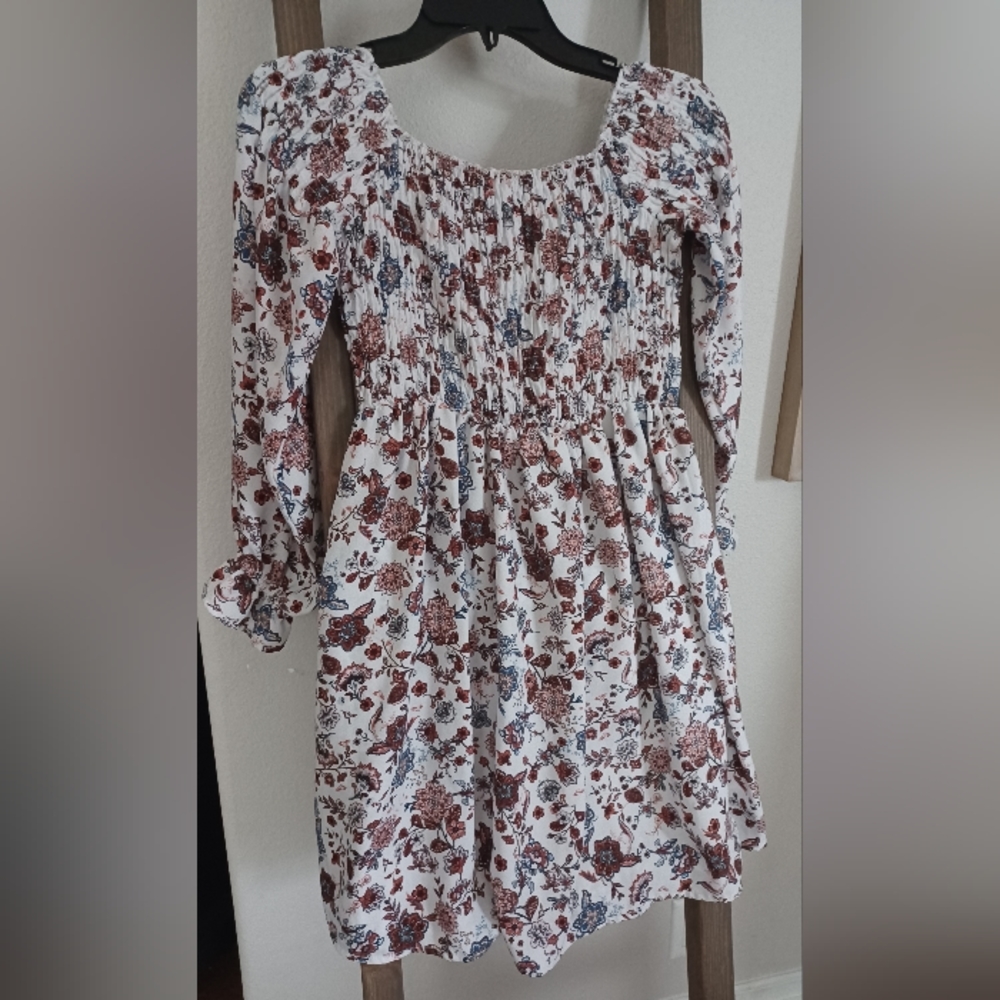 BEBOP: Unsized Floral Long Sleeve Dress